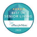 Best of Senior Living 2023 badge from A Place for Mom