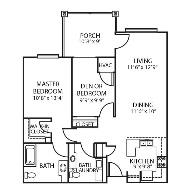 The Traditional - Two Bedroom