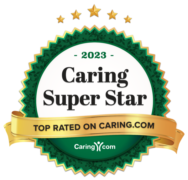 Caring Super Star 2023 badge from Caring.com