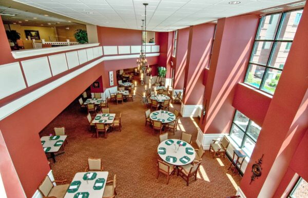 Dining room at The Wellington at North Bend Crossing in Cincinnati, Ohio.