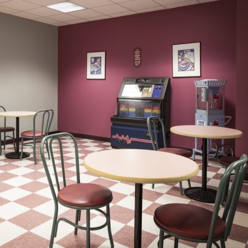 Ice cream parlor with a jukebox in Humble, Texas