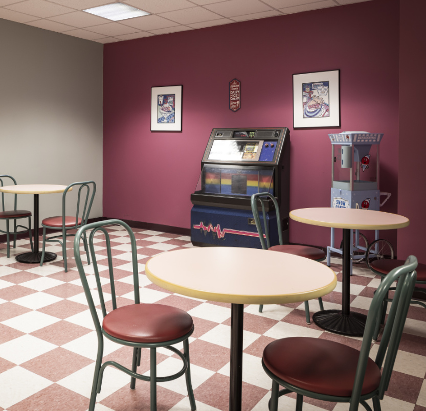Ice cream parlor with a jukebox in Humble, Texas
