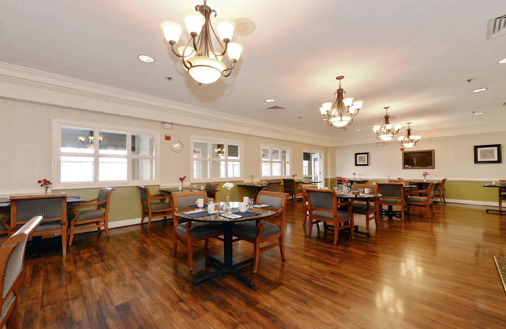 Dining room at a senior living community in Virginia Beach, Virginia