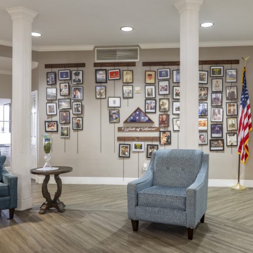 Wall of Honor display at The Waterford at Thousand Oaks