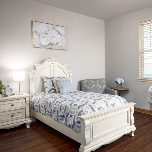 Whitley Place Model Apartment bedroom