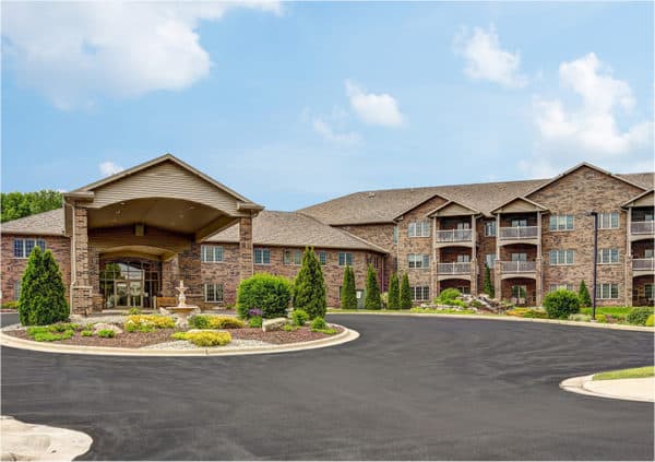 The outside of a senior living facility in Green Bay, Wisconsin.