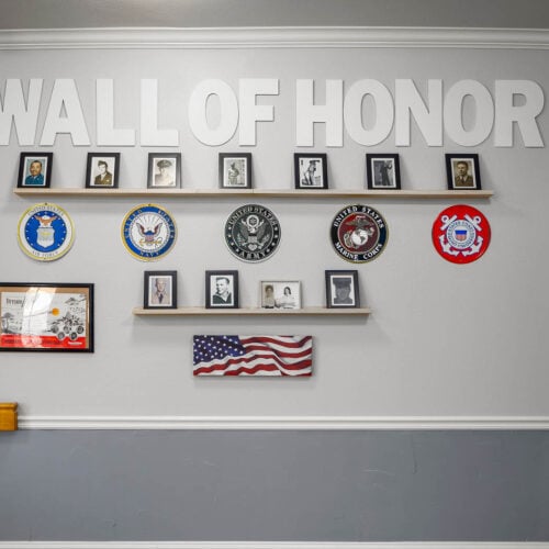 Courtyards at Lake Granbury Wall of Honor for Veterans