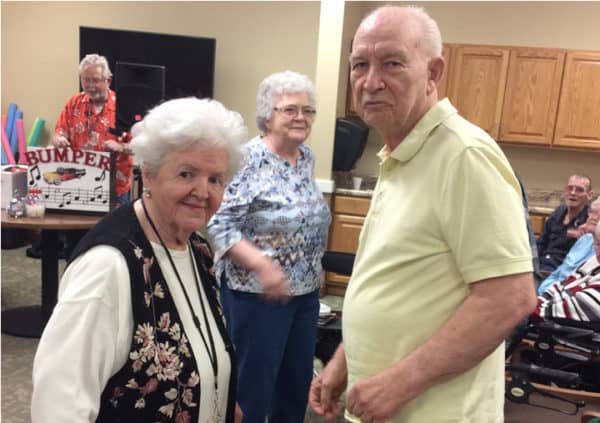 Residents enjoying a dance class in Anderson, Indiana.