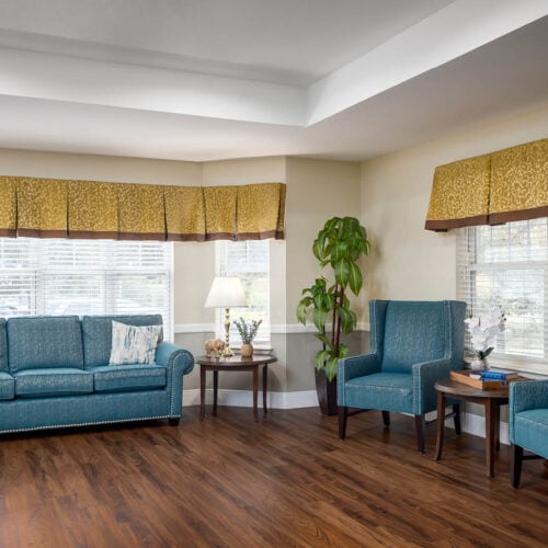 Whitley Place Model Apartment living space