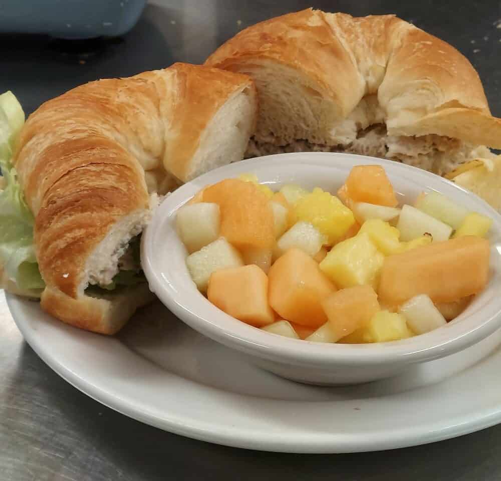 Close up of a chicken salad meal at Whitley Place in Keller, Texas.