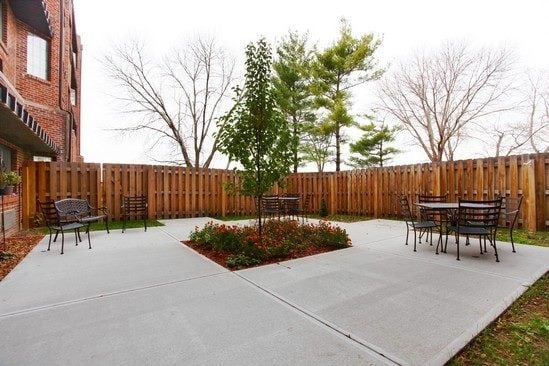 Outdoor courtyard for memory care residents