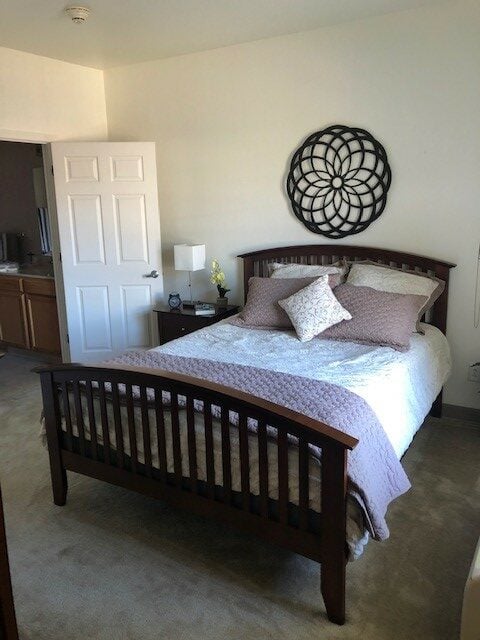 Master bedroom at a senior living community located in Fairfield, Ohio.