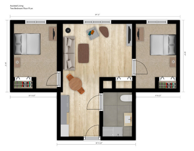 Waterford at Hartford 2 Bed wDims