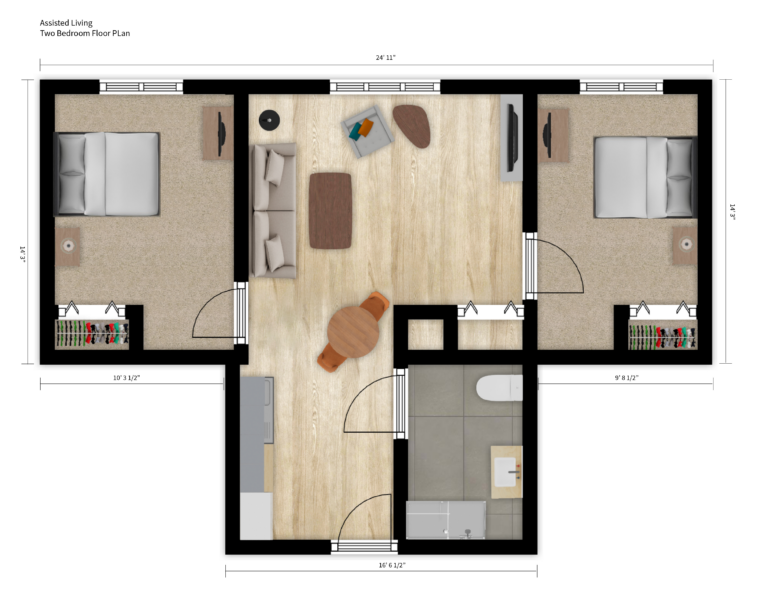 Waterford at Hartford 2 Bed wDims