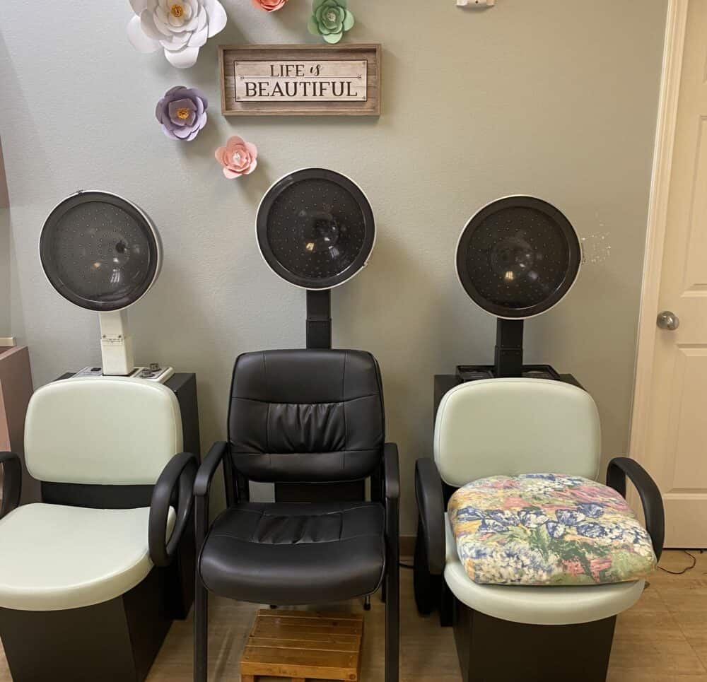 On-site beauty salon at the Waterford at Mansfield, a senior living community in Mansfield, Ohio.