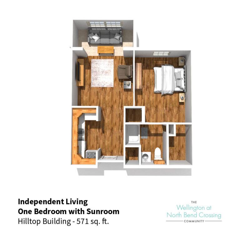 One Bedroom with Sunroom