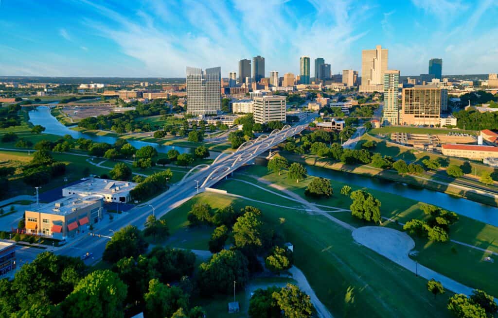 Aerial View of Fort Worth, Texas