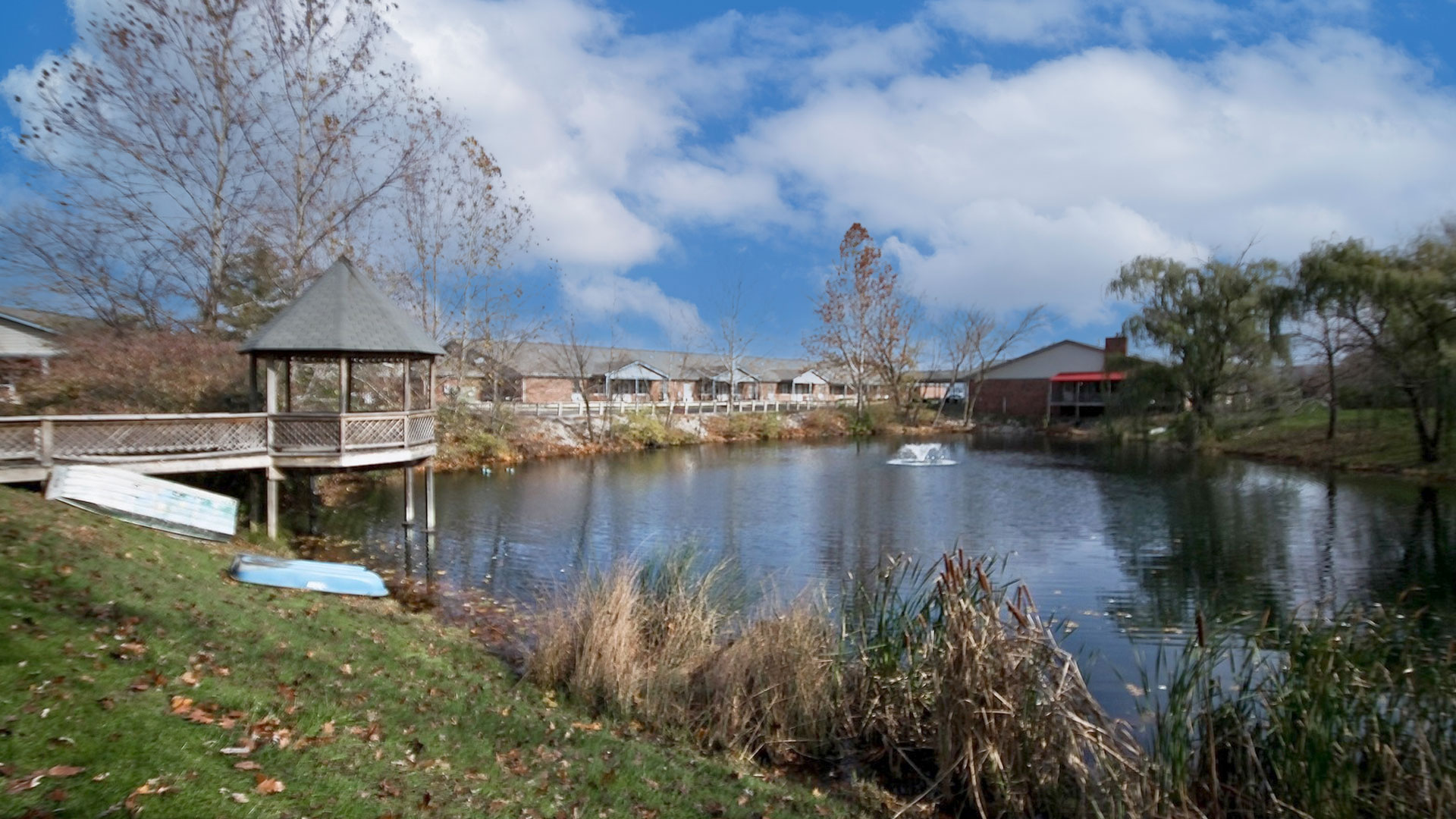 Lake view of Country Charm, Assisted Living in Greenwood, Indiana