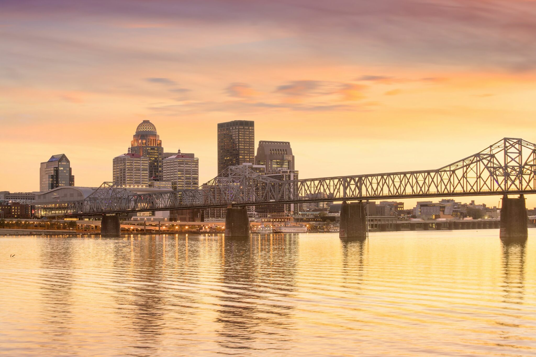 View of the skyline downtown in Louisville, Kentucky