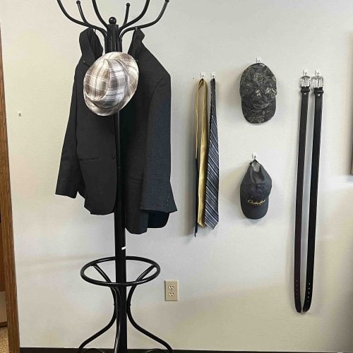 mens clothing display in a Life Station from Magnolia Trails program