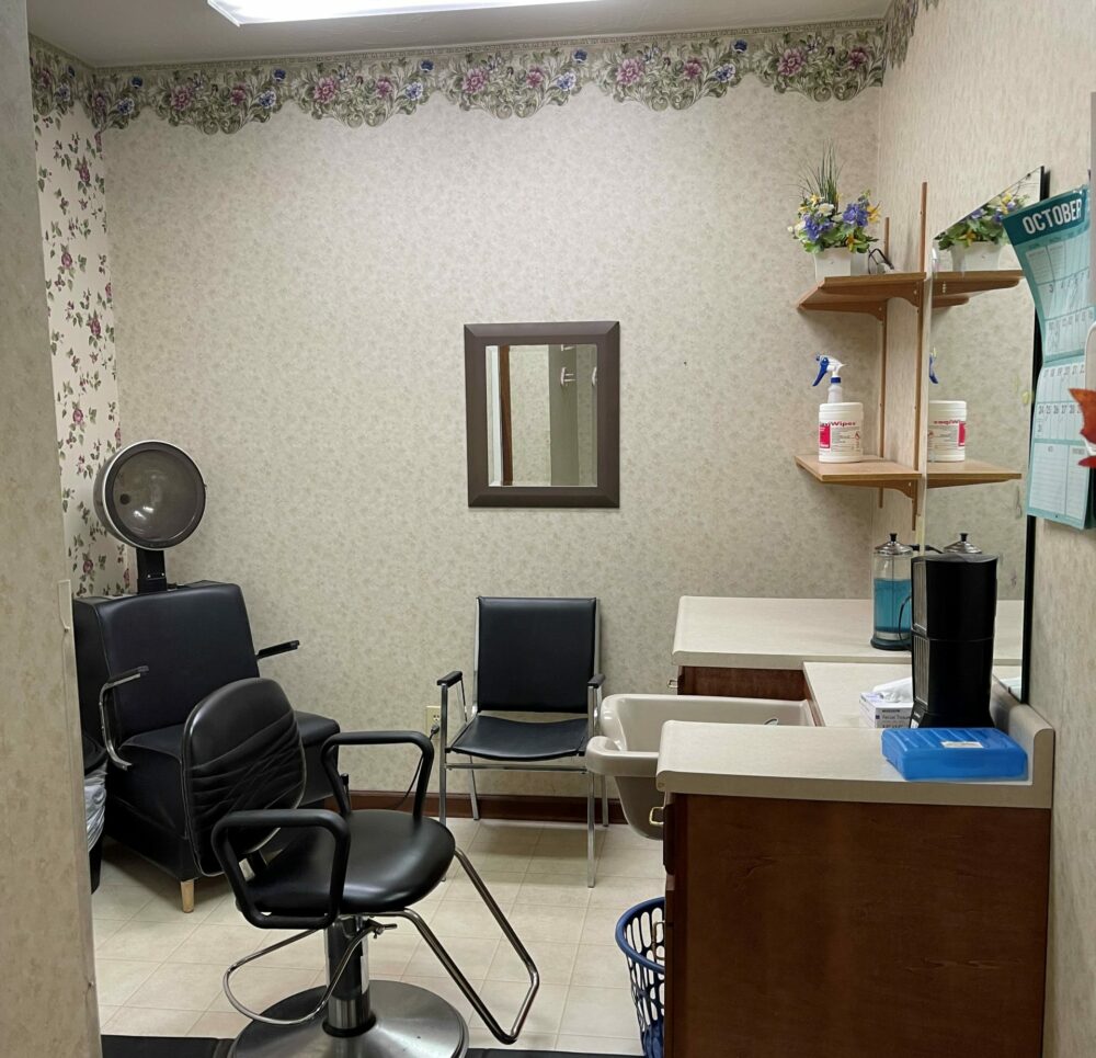 a hair salon with the chateau of batesville