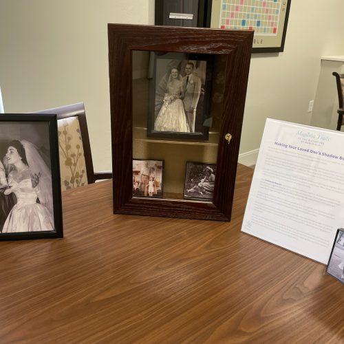 Shadow boxes display in a Life Station from Magnolia Trails program