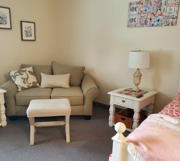 Studio apartment at a senior living community in Columbiana, Ohio.