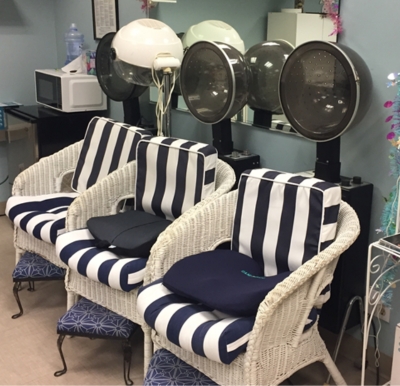 senior living community salon with three chairs