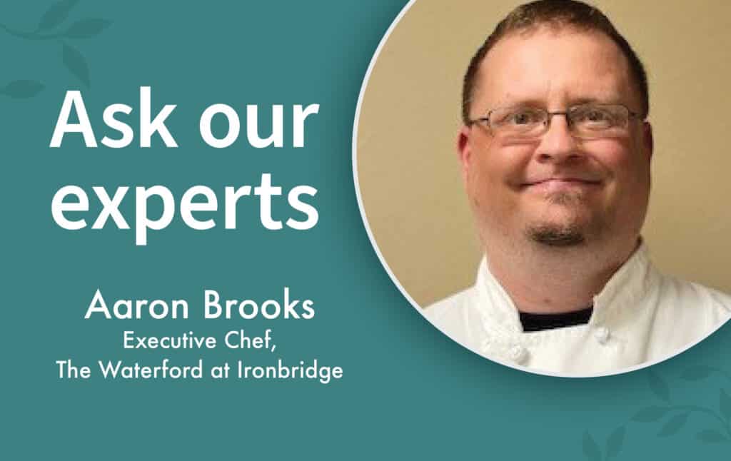 Aaron Brooks is a chef at the Waterford at Ironbridge in Springfield, Missouri.
