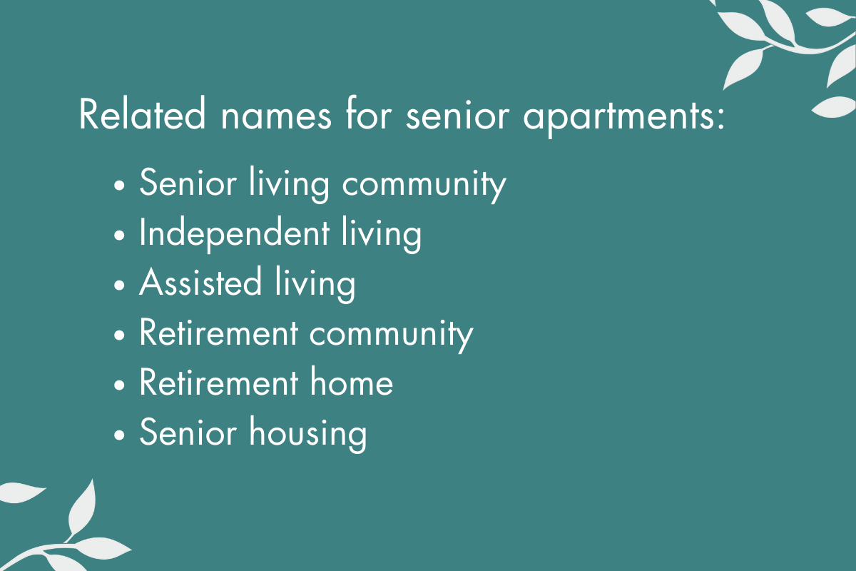 Other names for senior living apartments