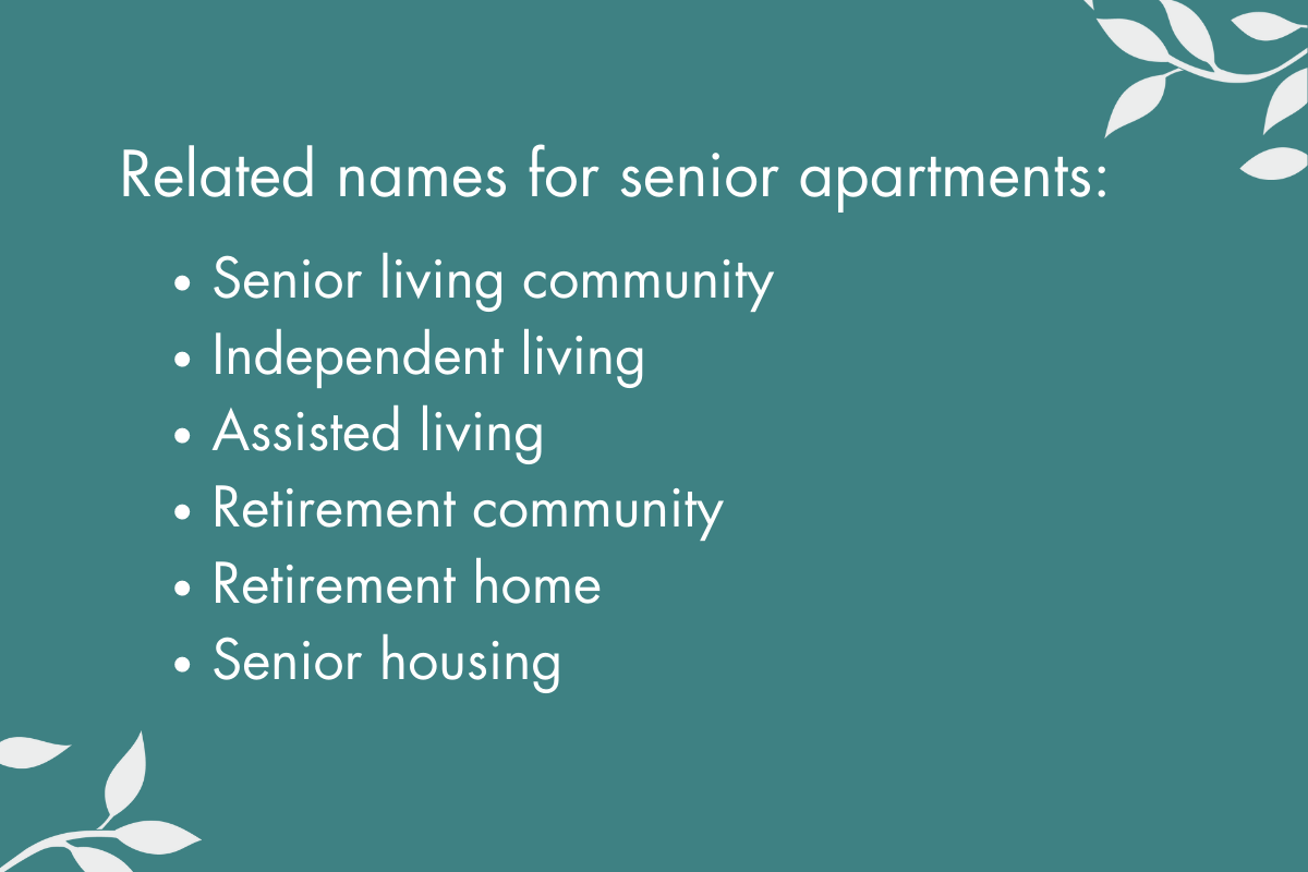 Other names for senior apartments