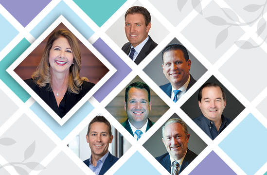A collage displaying headshots for the Sonida Senior Living executive leadership team.
