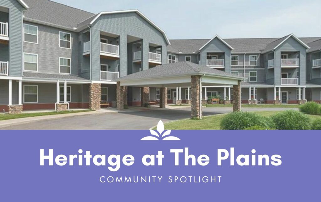 header image that says "heritage at the plains community spotlight"
