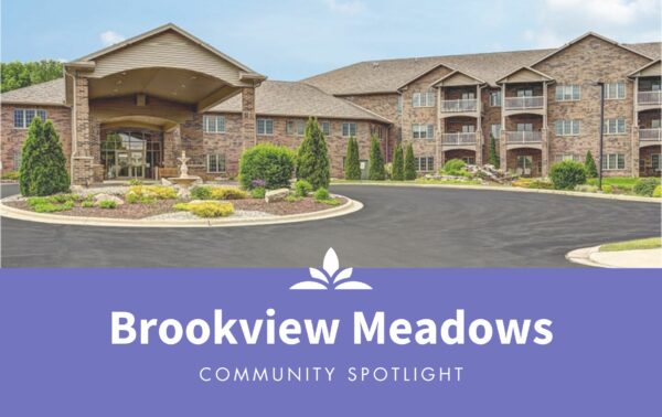 Image that says, "Brookview Meadows Community Spotlight"