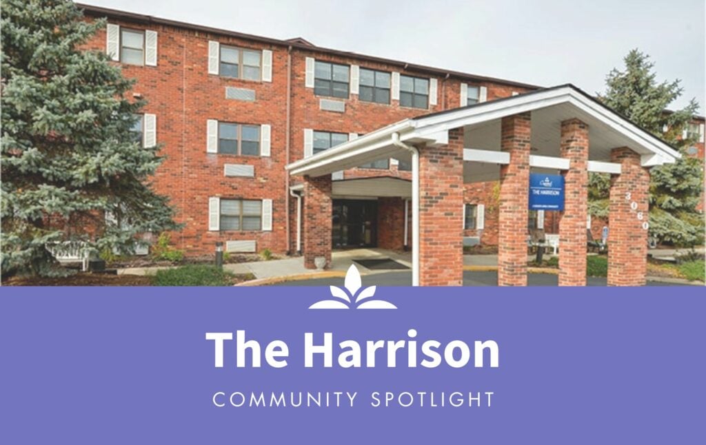 Image that says, "The Harrison Community Spotlight"