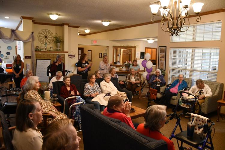Group of seniors gather together for The Longest Day fundraiser at Riverbend