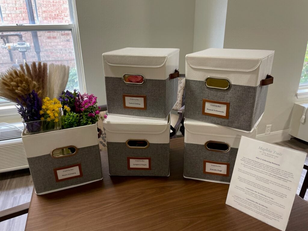 Creativity boxes for the Magnolia Trails program