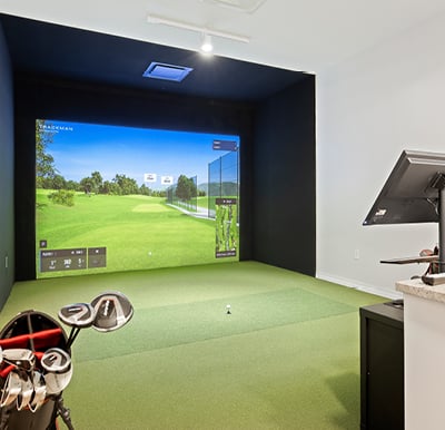 Golf simulator at Mayfield