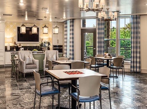 The Ashton on the Dorsey dining area