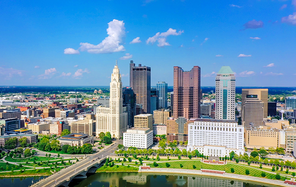 Downtown view of Columbus, Ohio