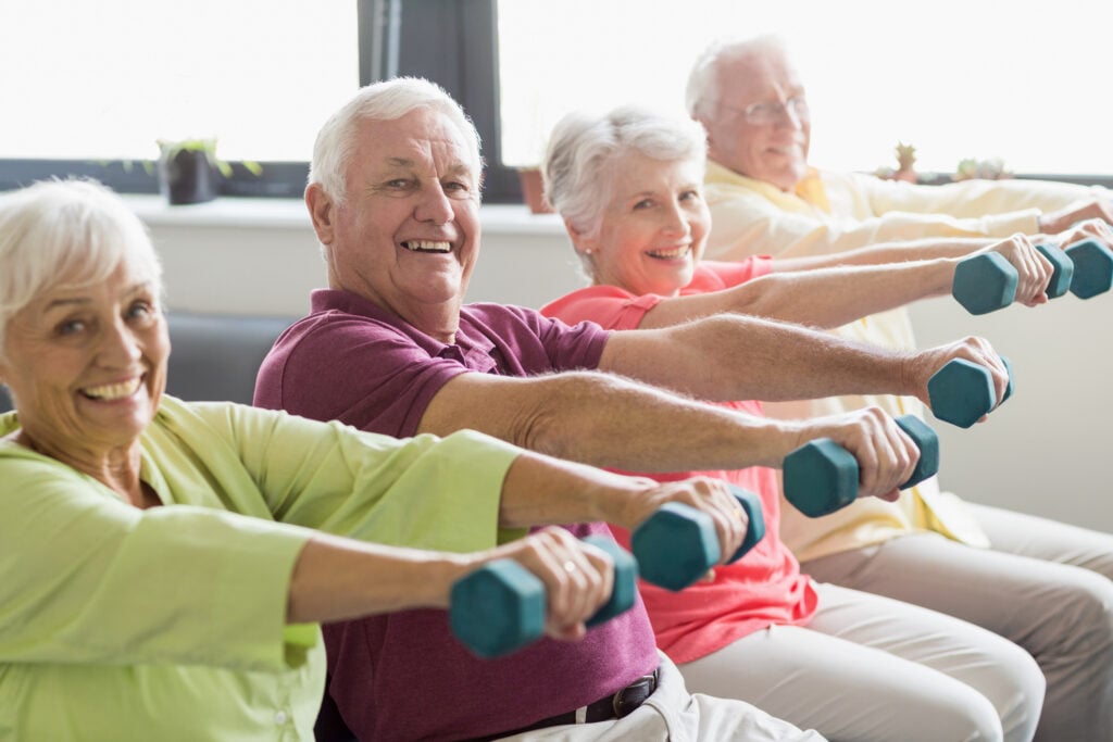 senior group exercise