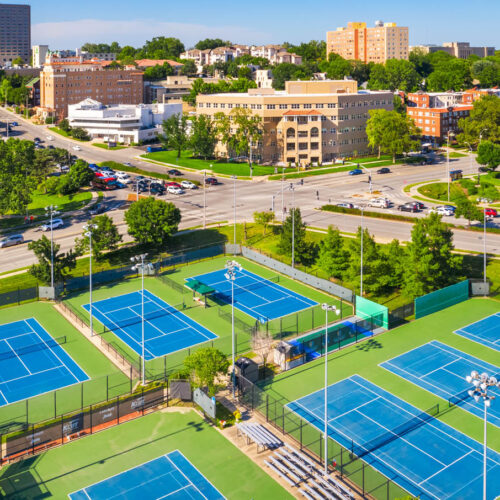 The Ashton on the Plaza pickleball courts