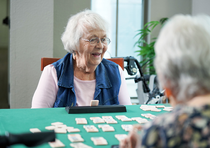 Two women enjoying a game together