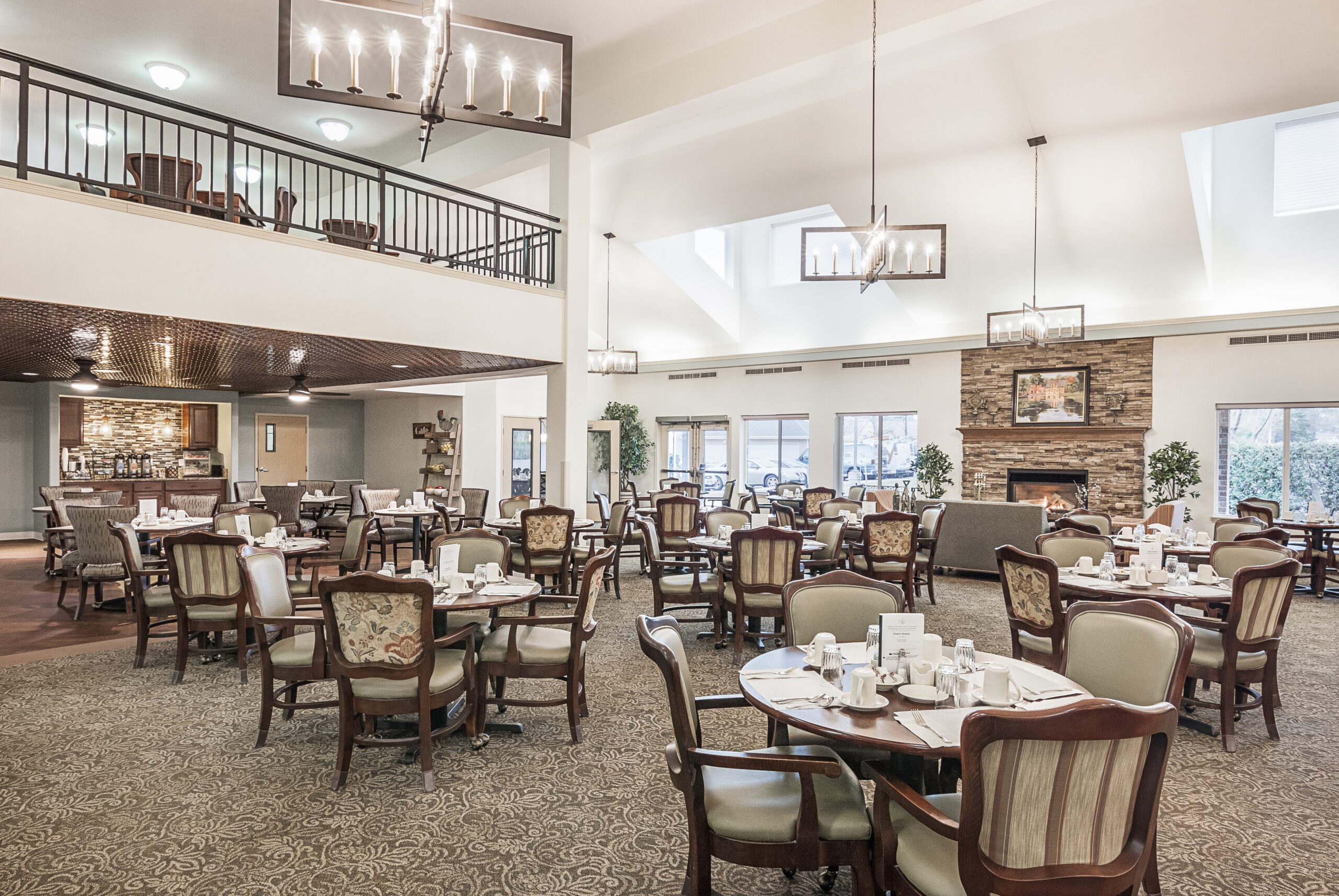 Dining at a community