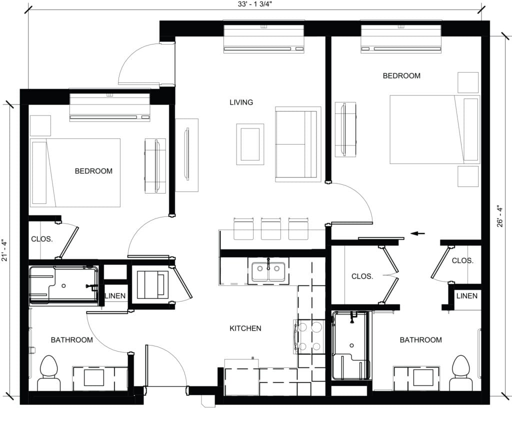 The Ashton at Mayfield Heights Floor Plan two bedroom two bathroom