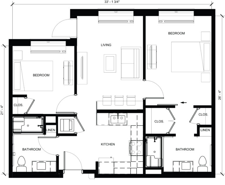 The Ashton at Mayfield Heights Floor Plan two bedroom two bathroom