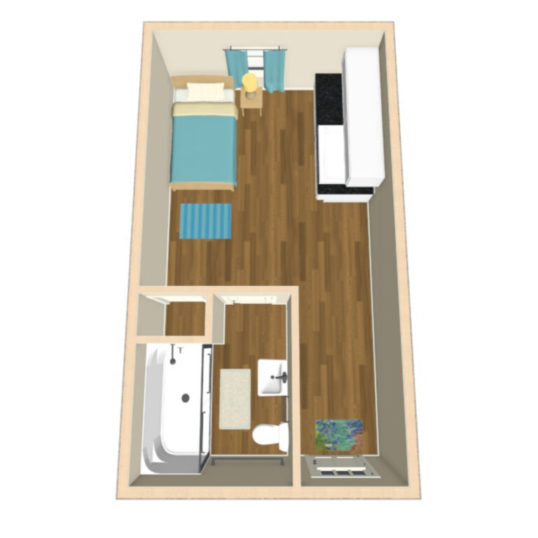 The Waterford at Westover Private studio for assisted living
