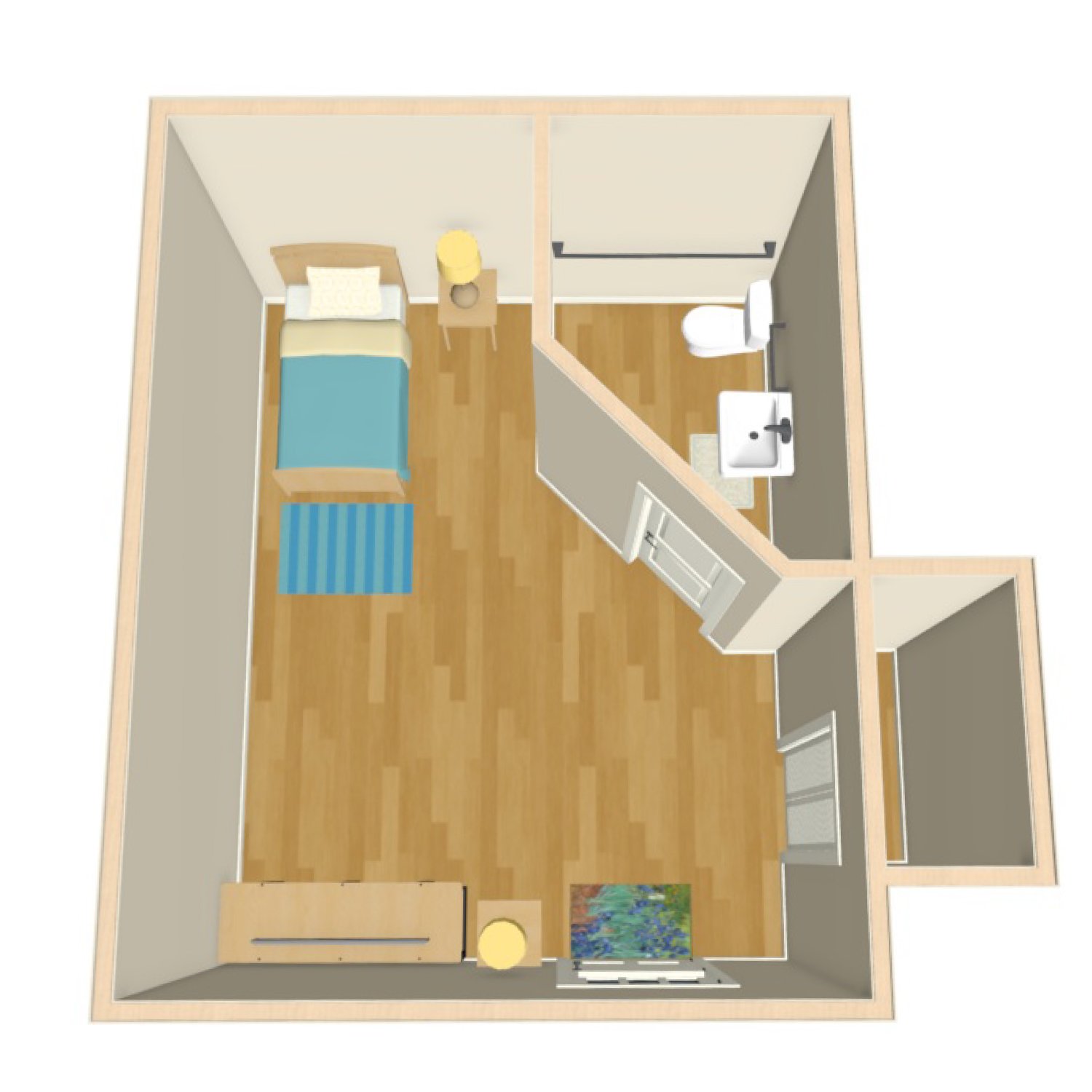 The Waterford at Decatur private studio floor plan