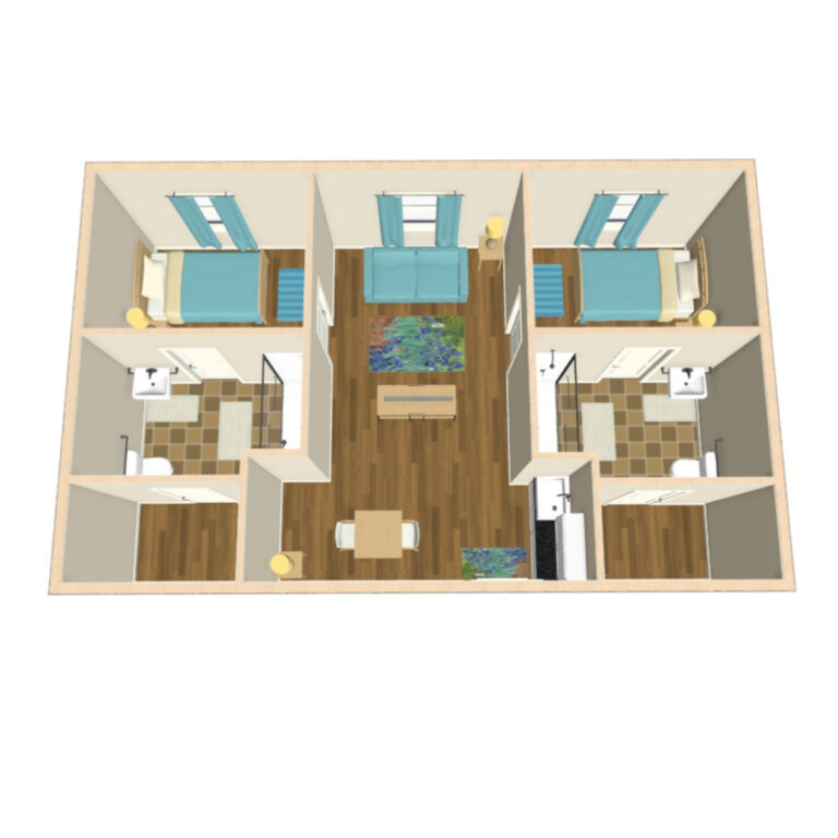 The Waterford at Round Rock two bedroom options floor plans