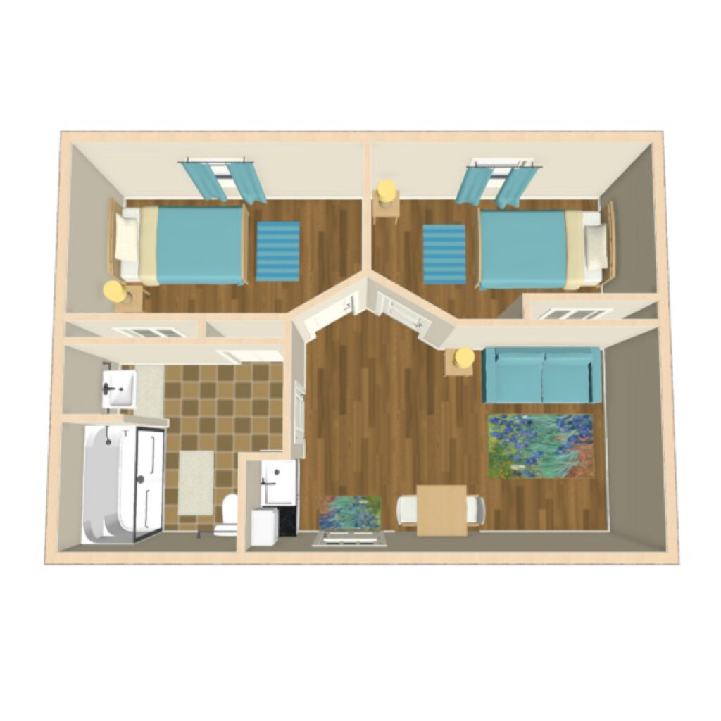 The Waterford at Round Rock floor plans two-bedroom